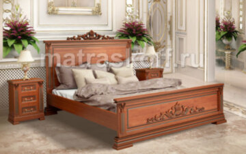 Кровать «Виктория» из массива дерева