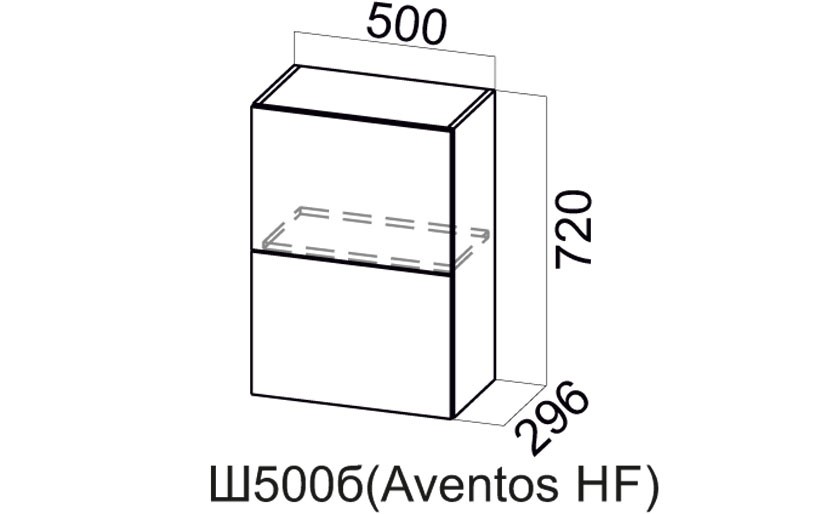 Шкаф Навесной «Геометрия Ш500Б/720 Aventos HF» 1 
